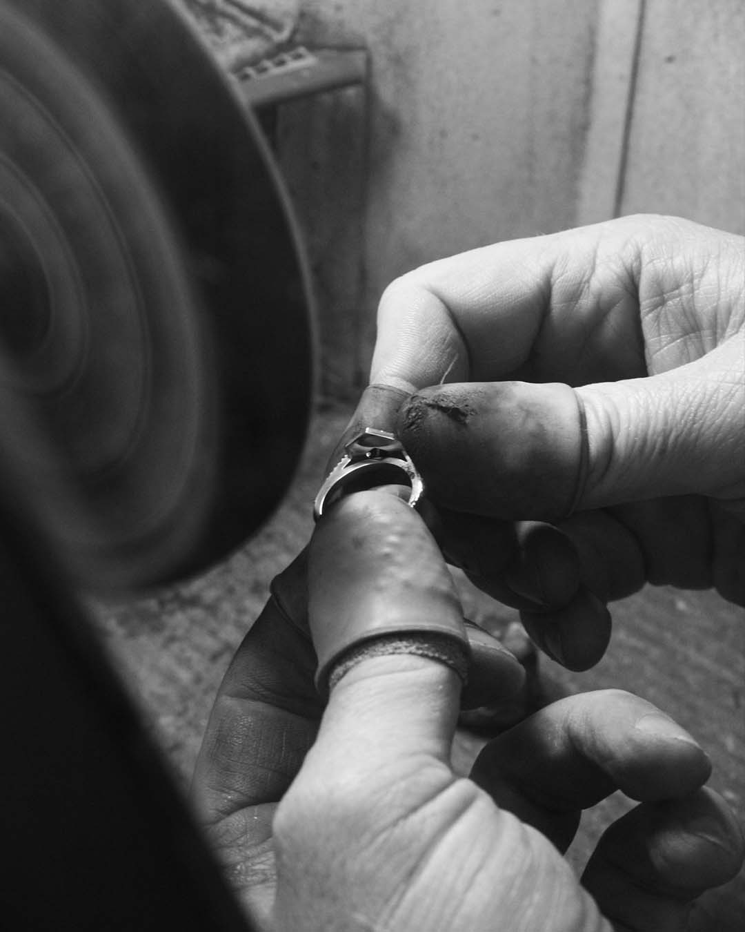 To finish, Simon does a final polish and clean. The Hex Engagement Ring is now ready to go to its new home!