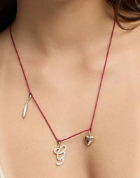 Red String Necklace | Sterling Silver