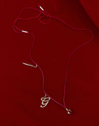 Red String Necklace | Sterling Silver
