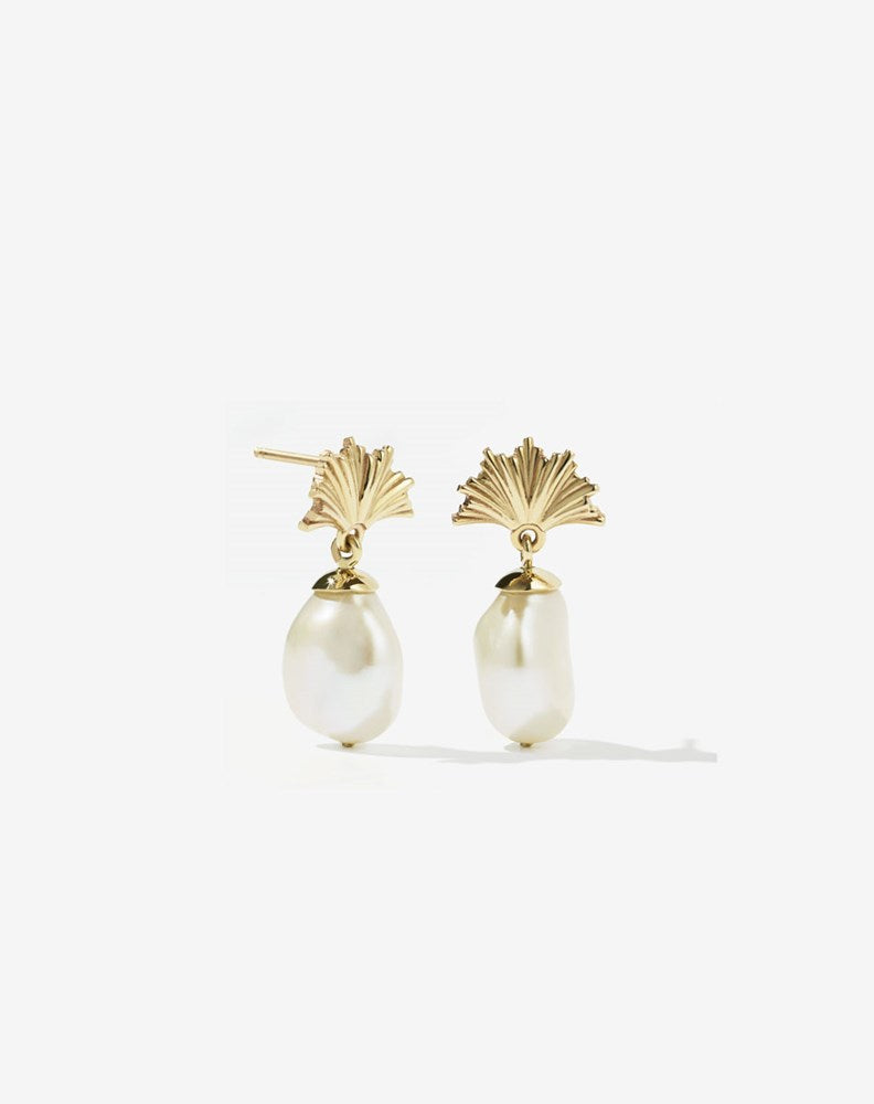 Vita Drop Earrings Small | 23kt Gold Plated