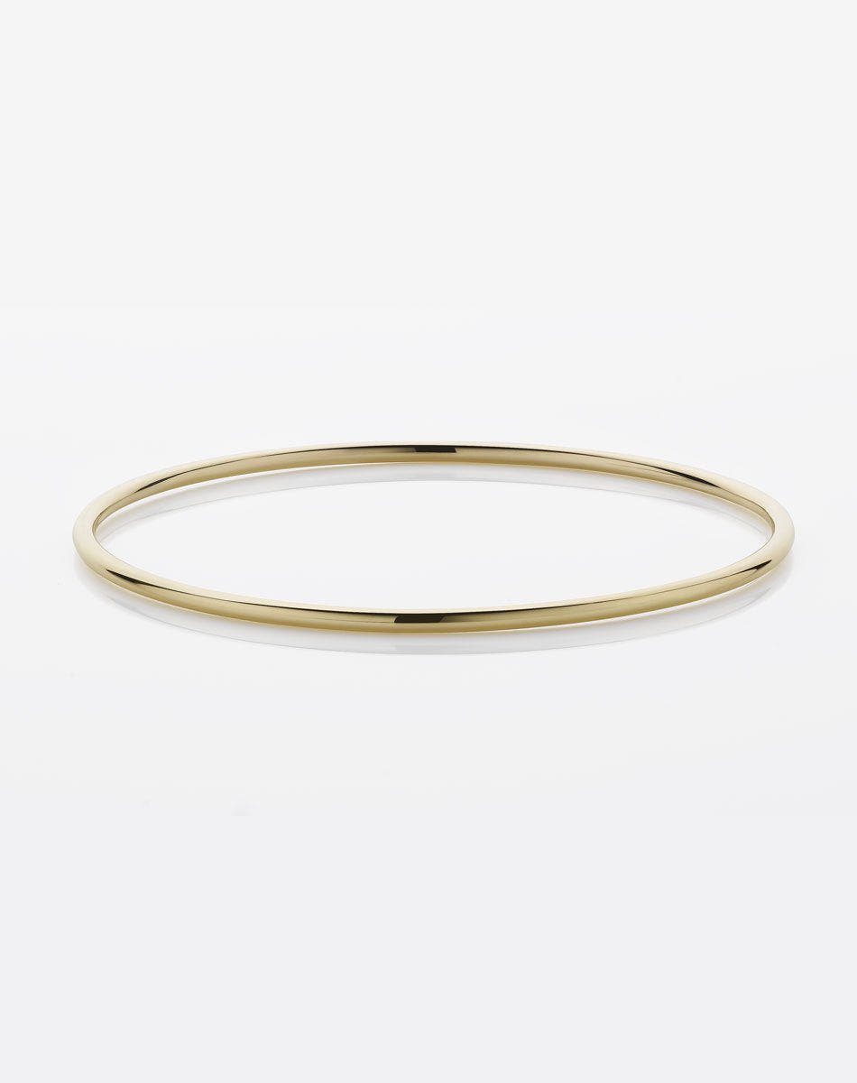 2mm Round Bangle | 9ct Solid Gold