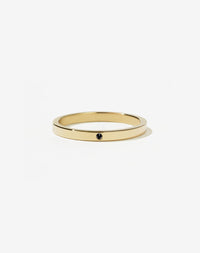 2mm Band with Stone | 18ct Yellow Gold