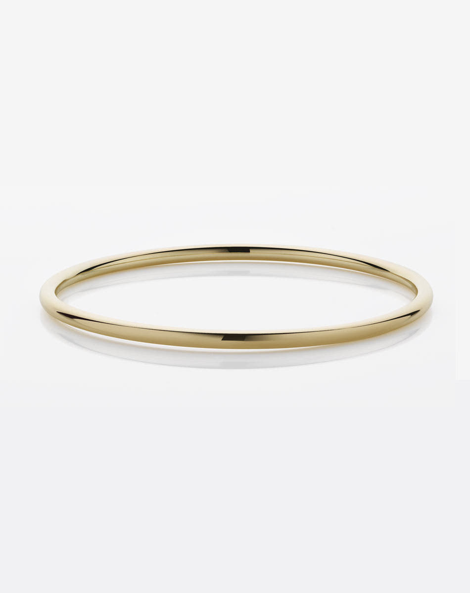 3mm Round Bangle | 9ct Yellow Gold
