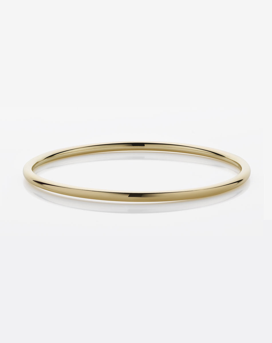 3mm Round Bangle | 9ct Yellow Gold