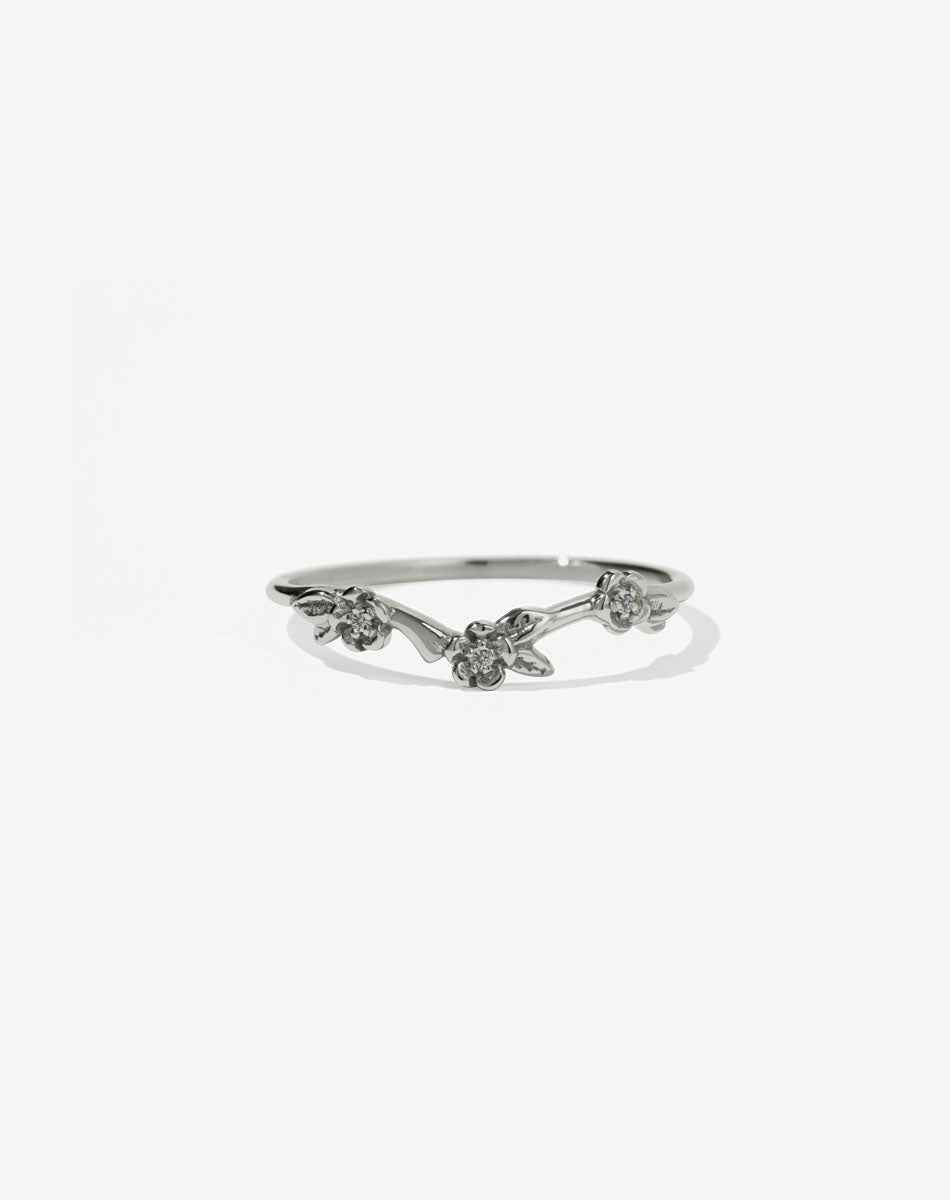 Alba Band Stone Set | 14ct White Gold