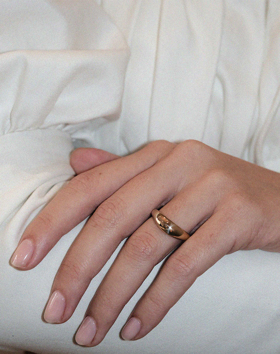 Claude Band Plain | Gold Vermeil