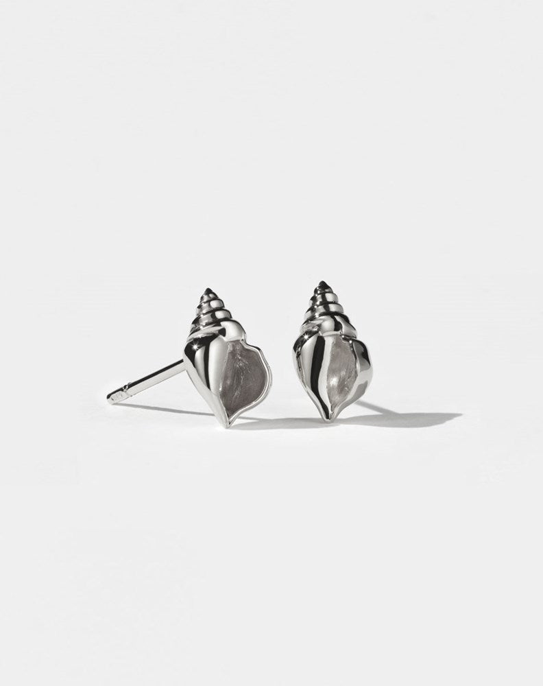 Conch Stud Earrings | Sterling Silver