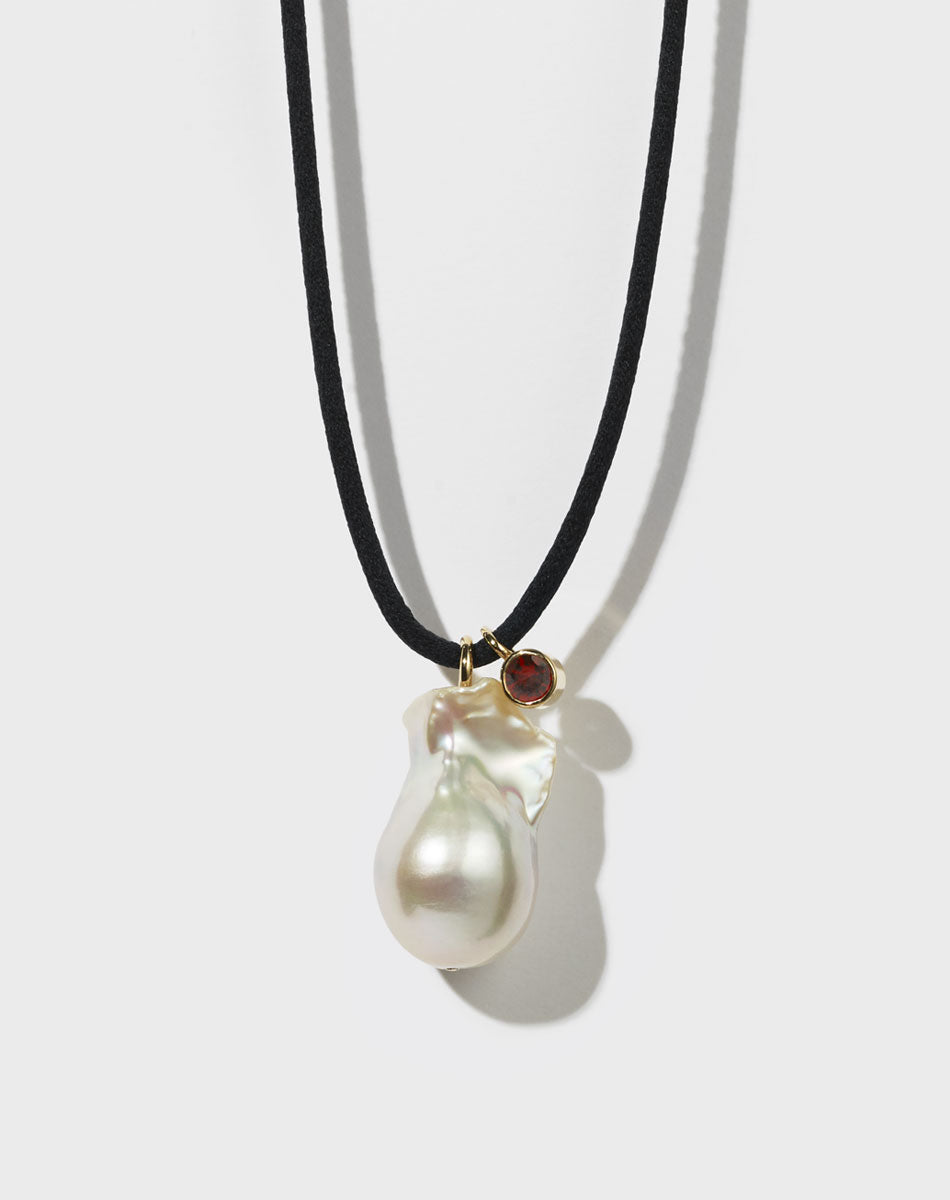 Cosmo Pearl & Stone Necklace | 9ct Yellow Gold