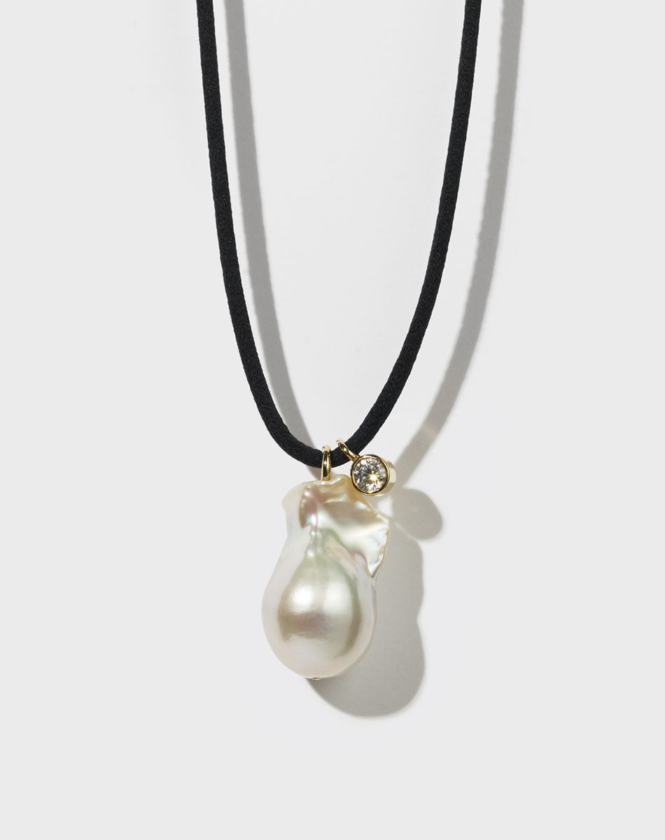 Cosmo Pearl & Stone Necklace | 9ct Yellow Gold