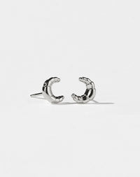 Croissant Stud Earrings | Sterling Silver