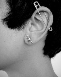 Dinosaur Stud Earrings | 23kt Gold Plated