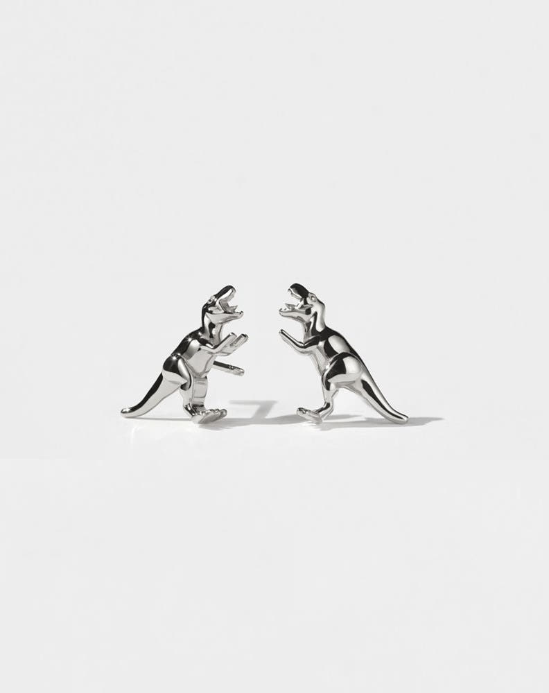 Dinosaur Stud Earrings | Sterling Silver