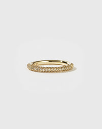 Halo Band Triple Pave | 9ct Yellow Gold