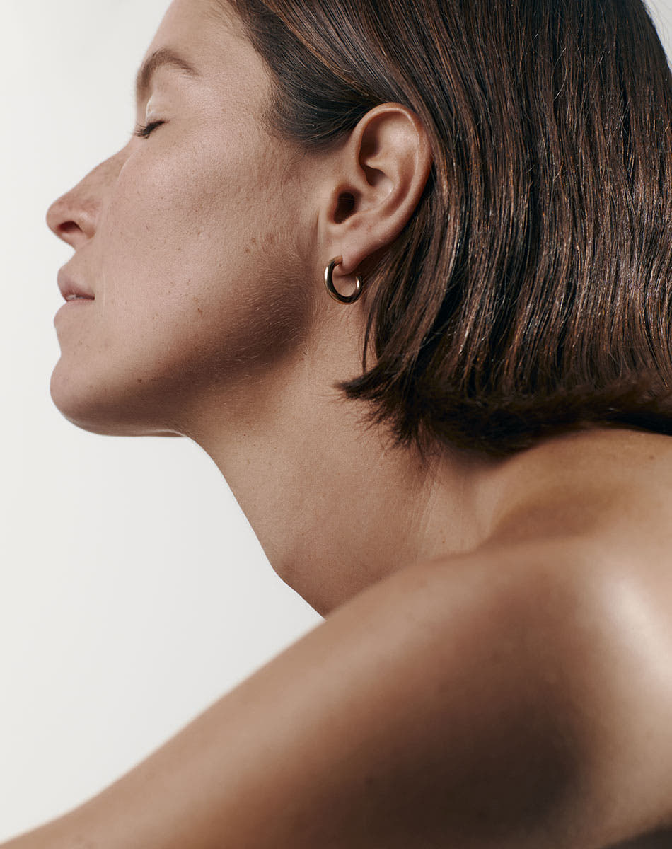 Halo Hoops Midi | Sterling Silver