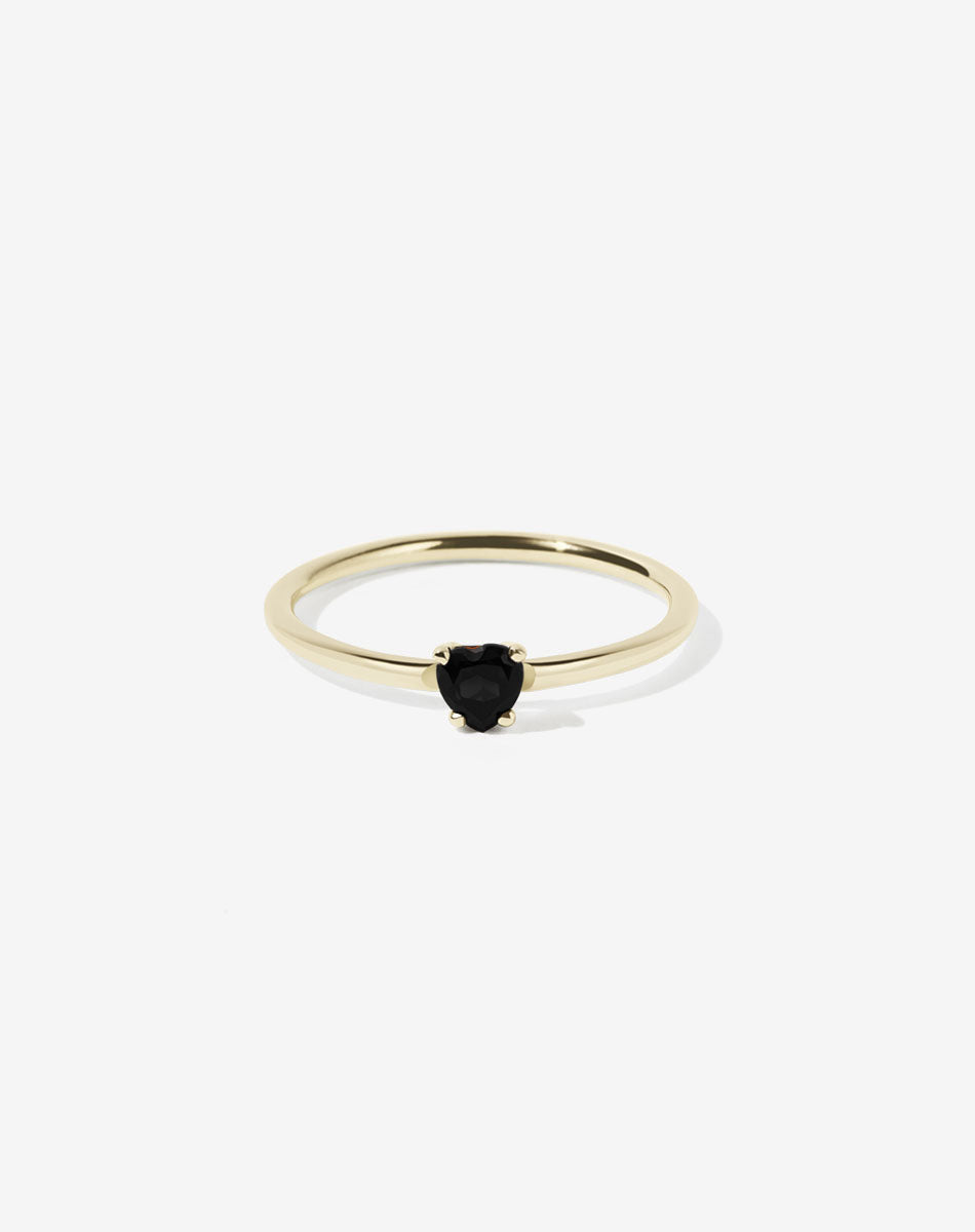 Micro Heart Jewel Ring | 9ct Yellow Gold