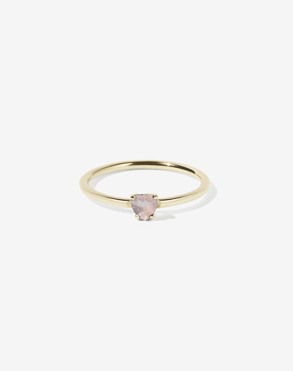 Micro Heart Jewel Ring | 9ct Yellow Gold