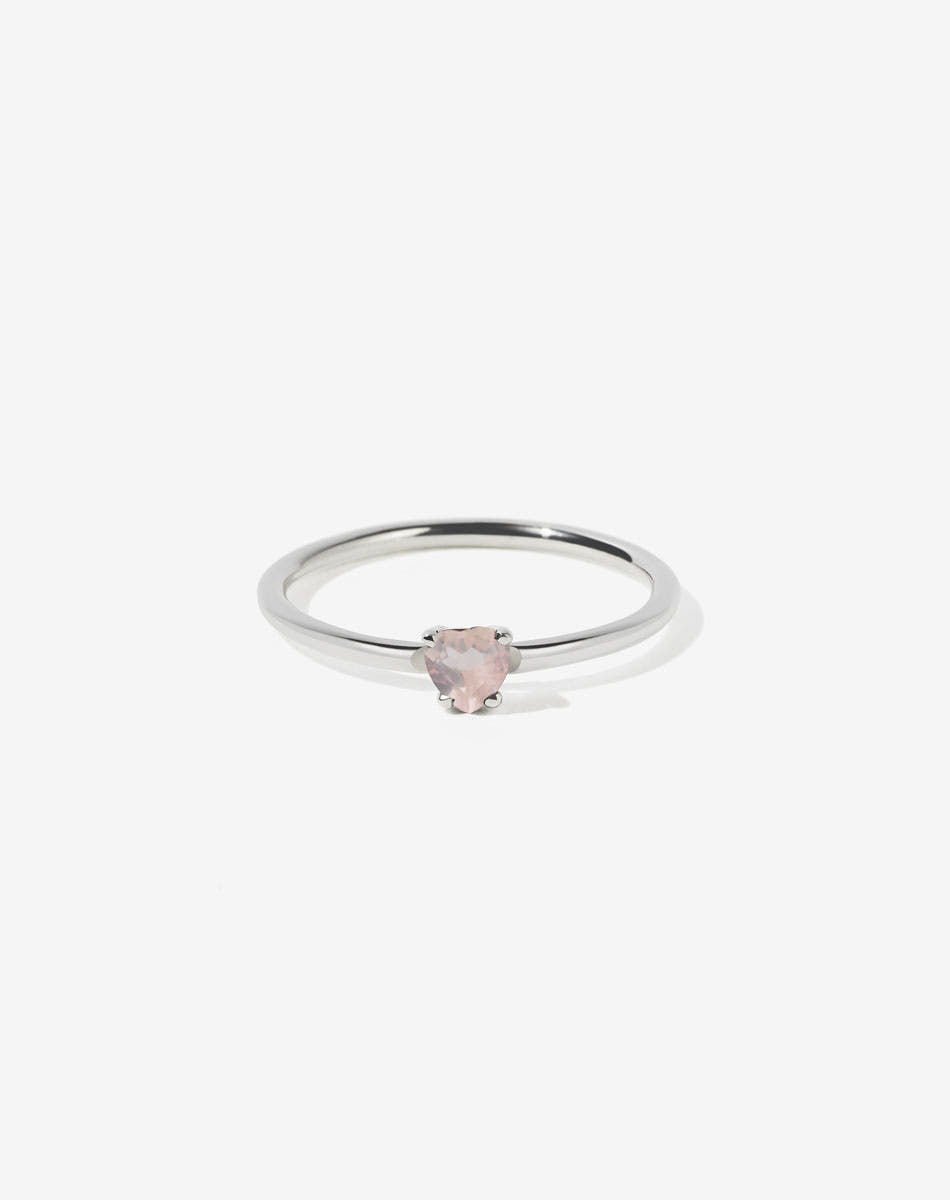 Micro Heart Jewel Ring | Sterling Silver