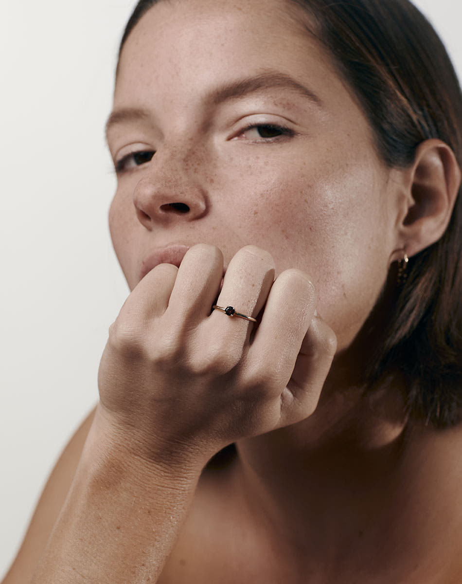 Micro Round Ring | 9ct Yellow Gold
