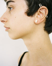 Nell Headstone Stud Earrings | Gold Plated