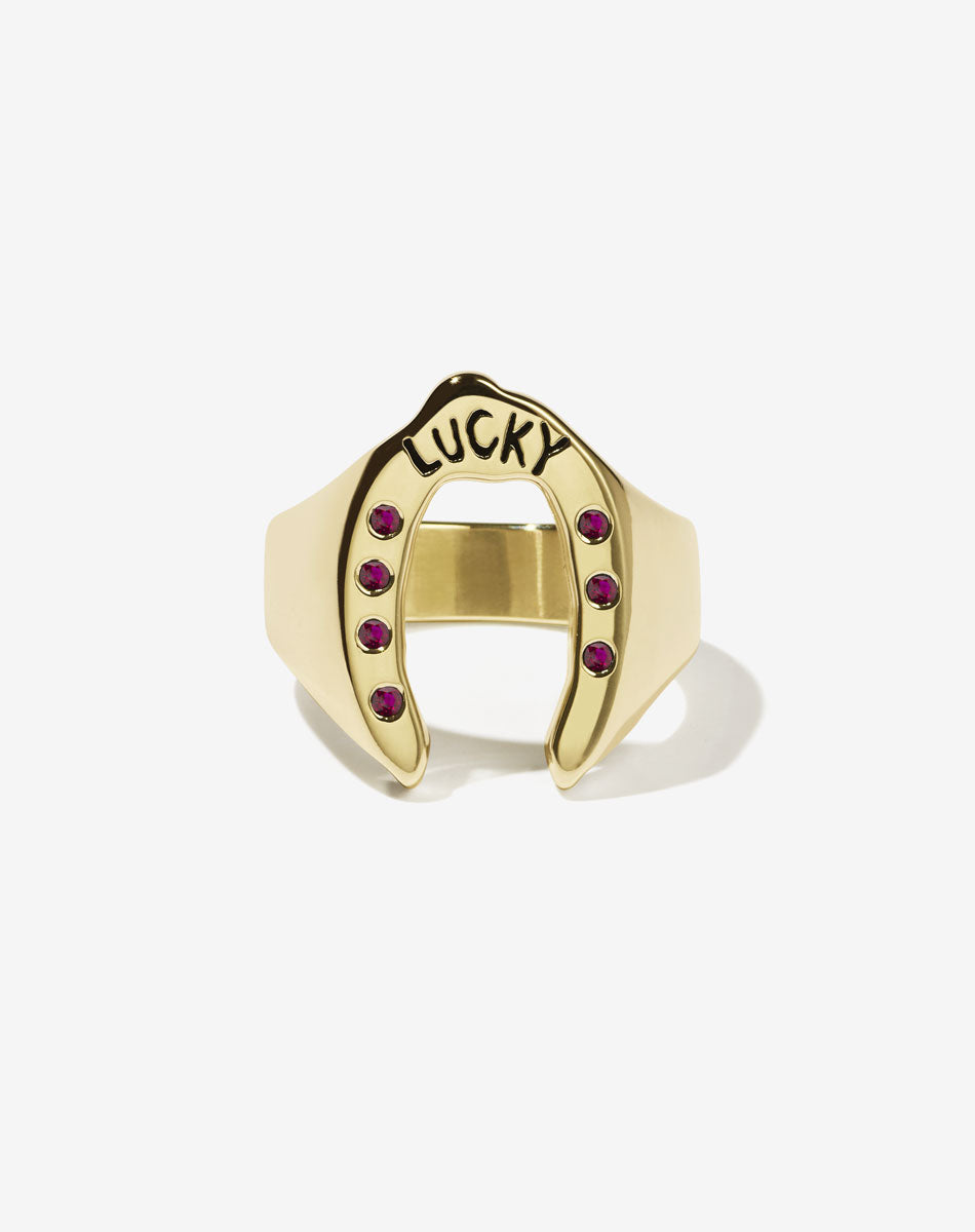 Nell Lucky Ring Stone Set | 9ct Yellow Gold