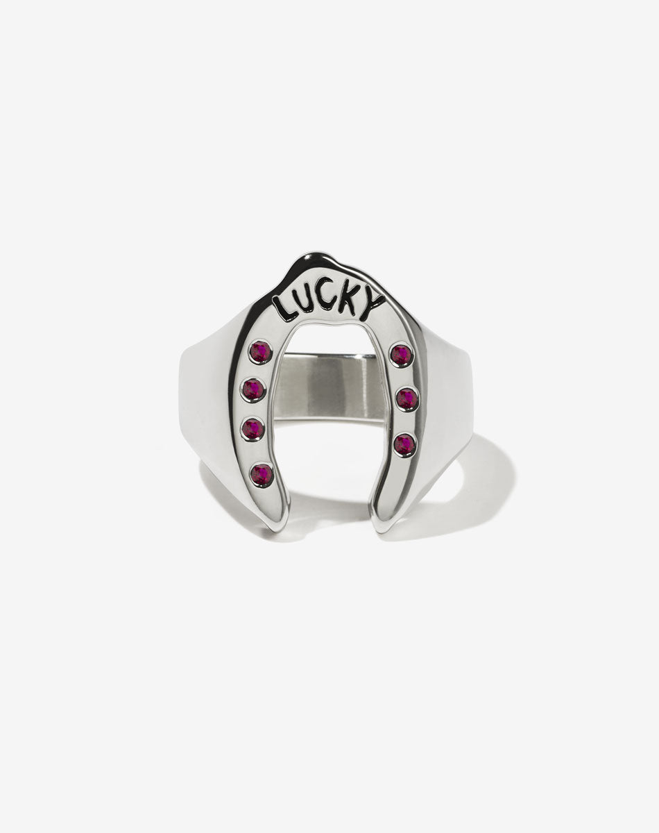Nell Lucky Ring Stone Set | Sterling Silver