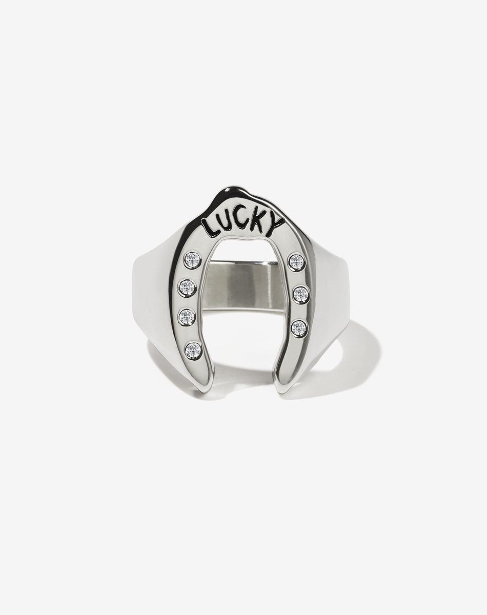 Nell Lucky Ring Stone Set | Sterling Silver