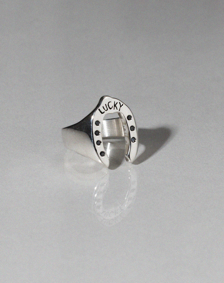 Nell Lucky Ring Stone Set | Sterling Silver