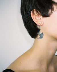 Nell Shell Stud Earrings | 9ct Yellow Gold