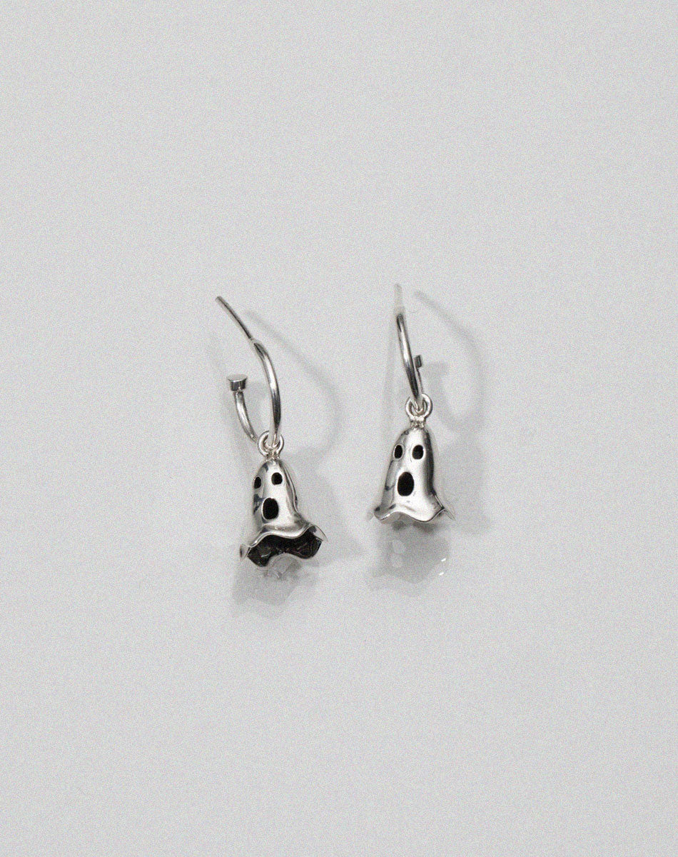 NELL Ghost Signature Hoops | Sterling Silver
