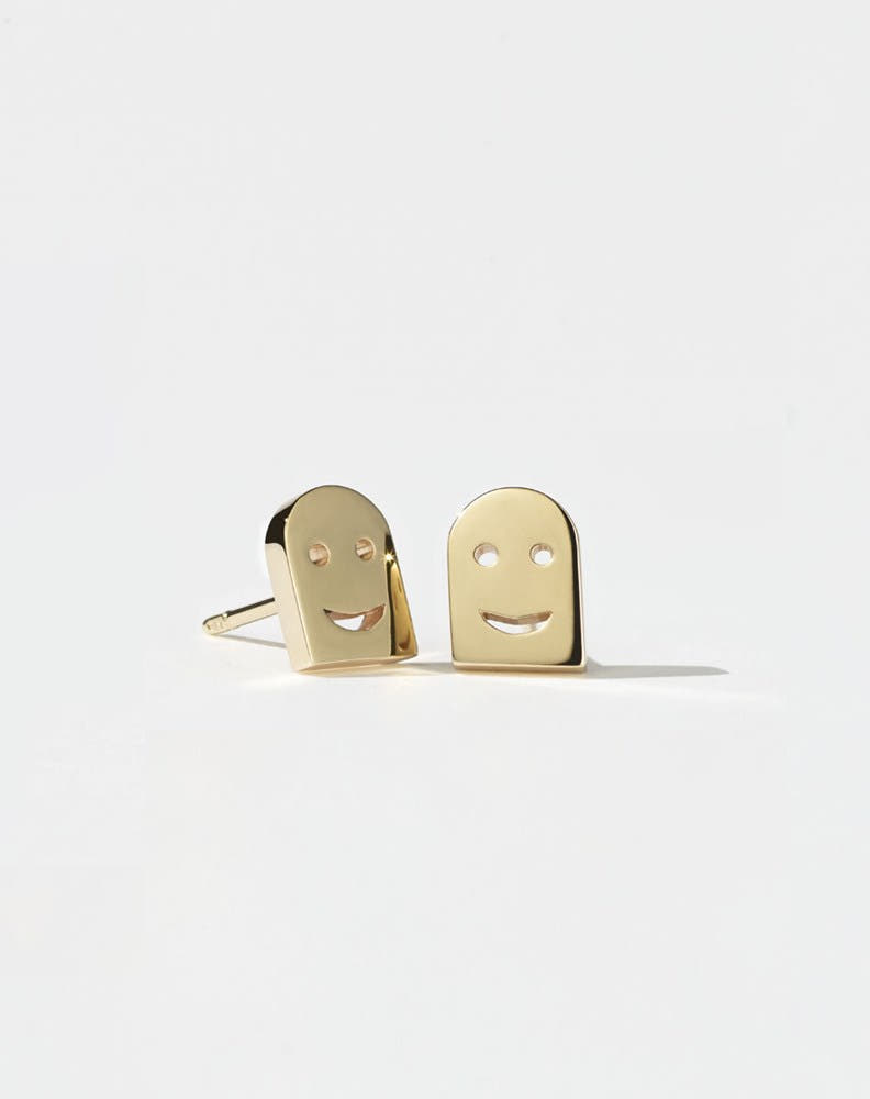 Nell Headstone Stud Earrings | 9ct Yellow Gold