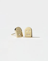 Nell Headstone Stud Earrings | Gold Plated