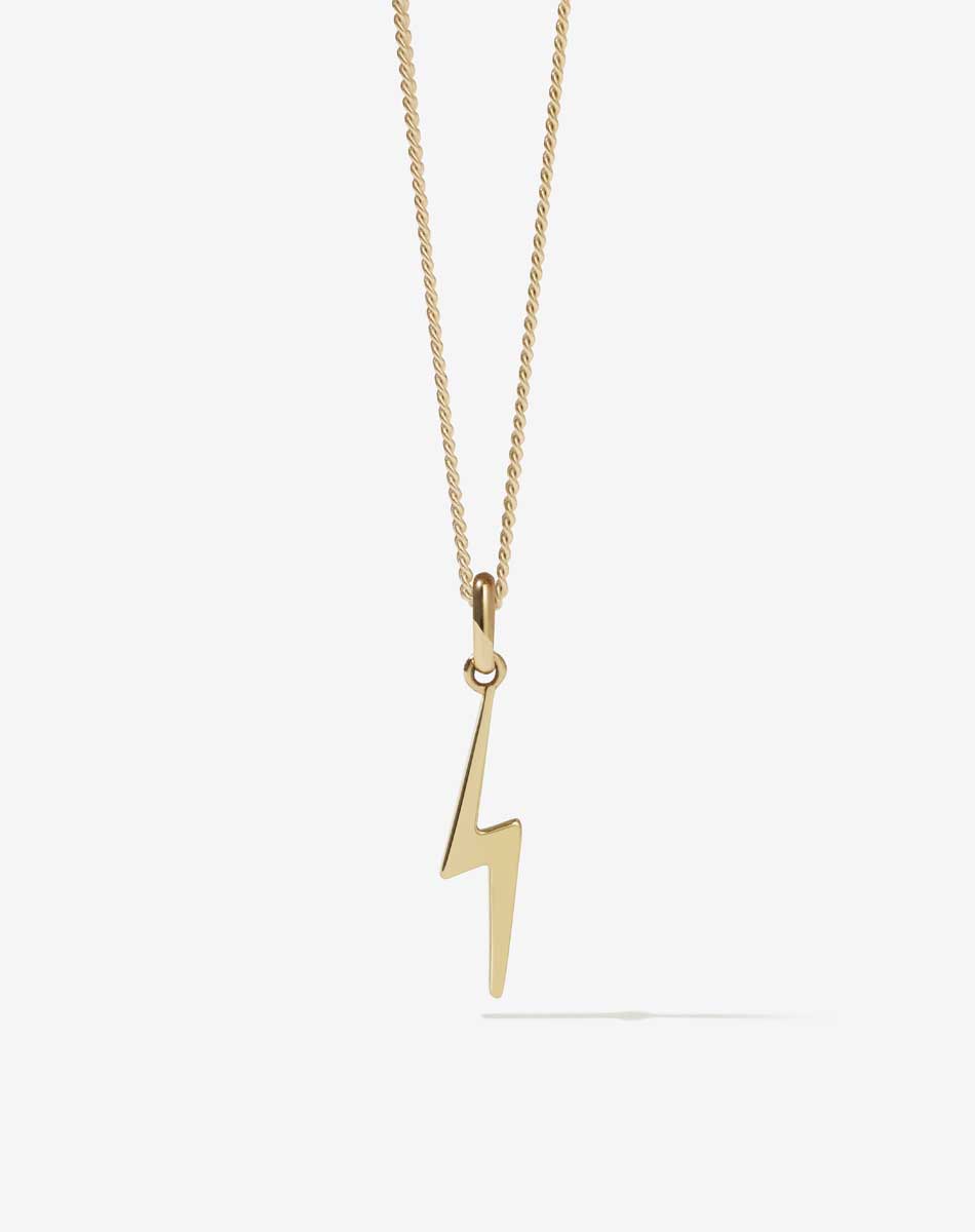 NELL Lightning Bolt Necklace | 9ct Yellow Gold