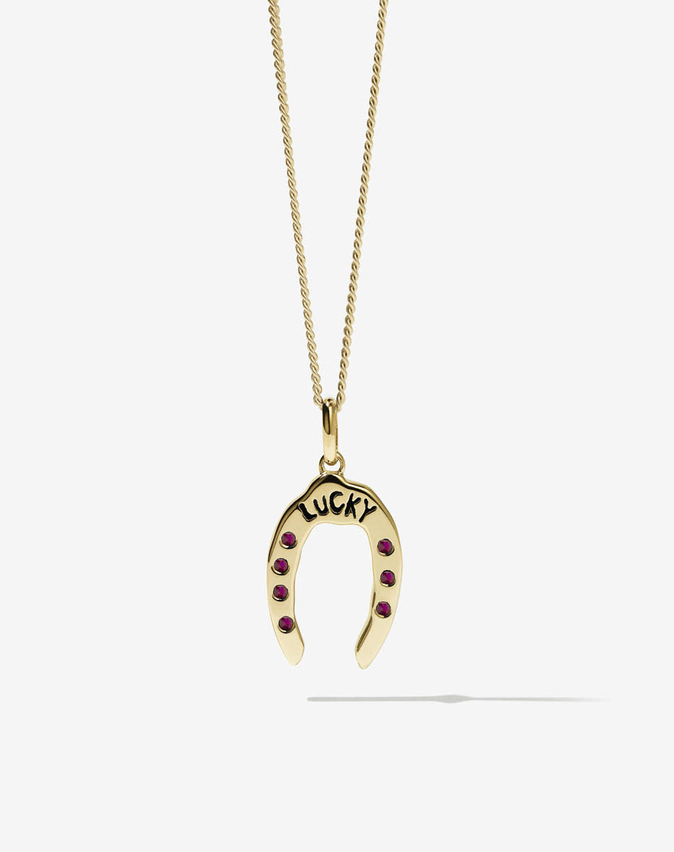 Nell Lucky Necklace Stone Set | 9ct Solid Gold