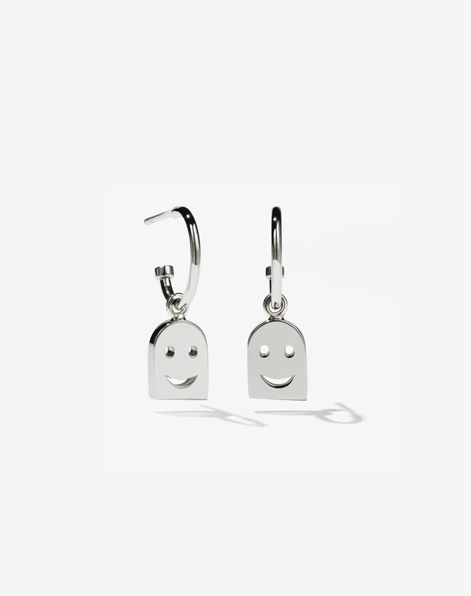 NELL Headstone Signature Hoops | Sterling Silver