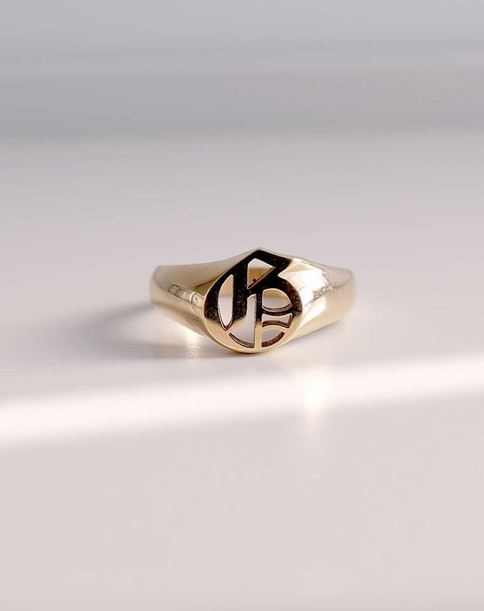 Capital Letter Signet | Sterling Silver