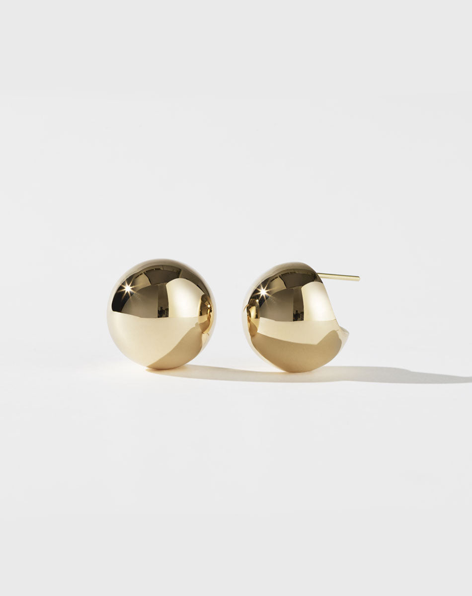 Orb Earrings Medium | 23kt Gold Plated