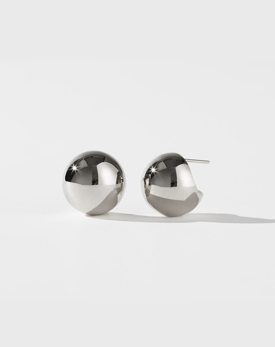 Orb Earrings Medium | Sterling Silver