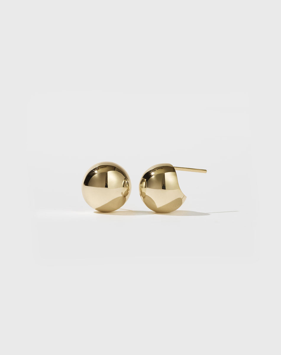 Orb Earrings Small | 23kt Gold Plated
