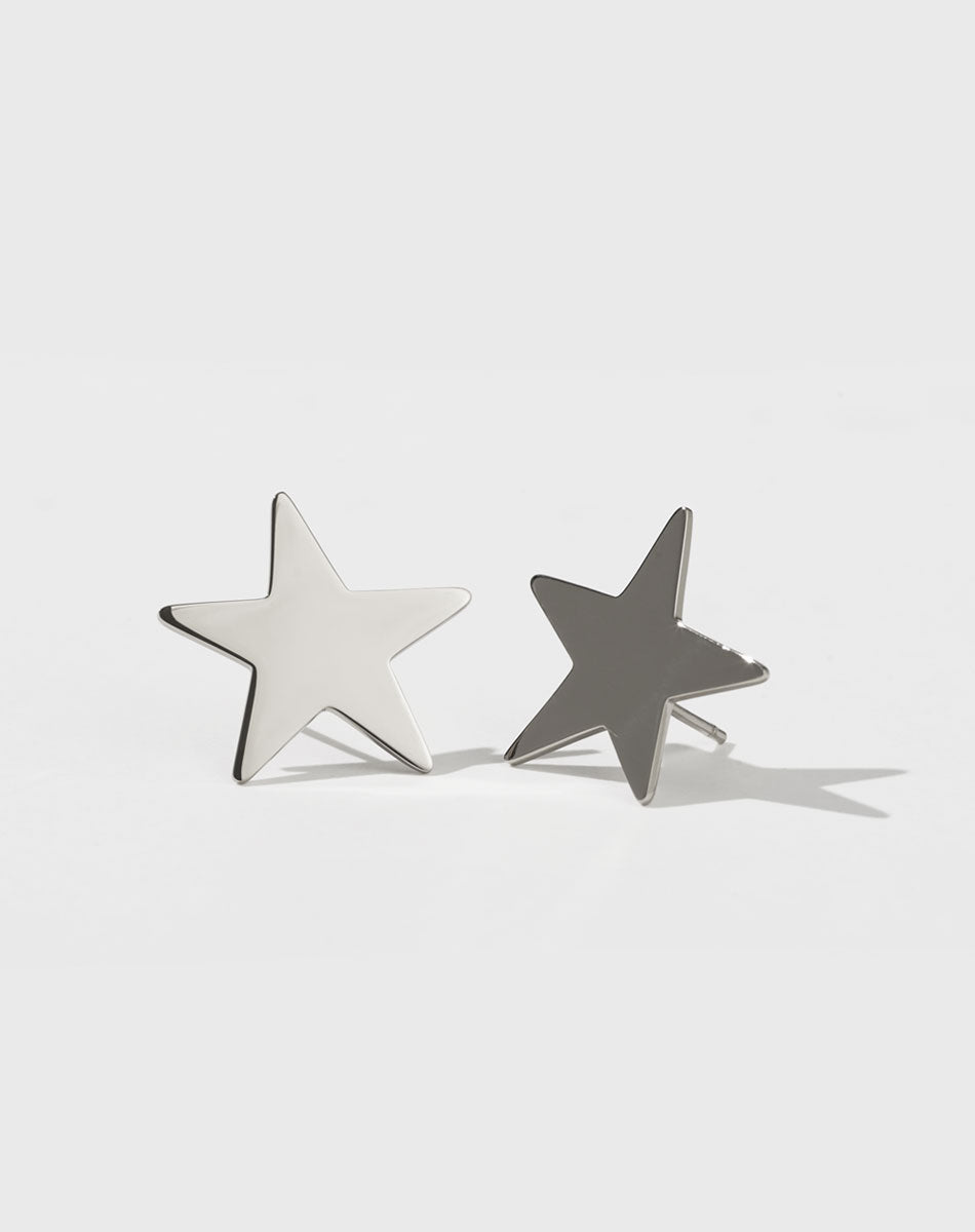 Star Earrings Medium | Sterling Silver