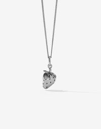 Strawberry Charm Necklace | Sterling Silver