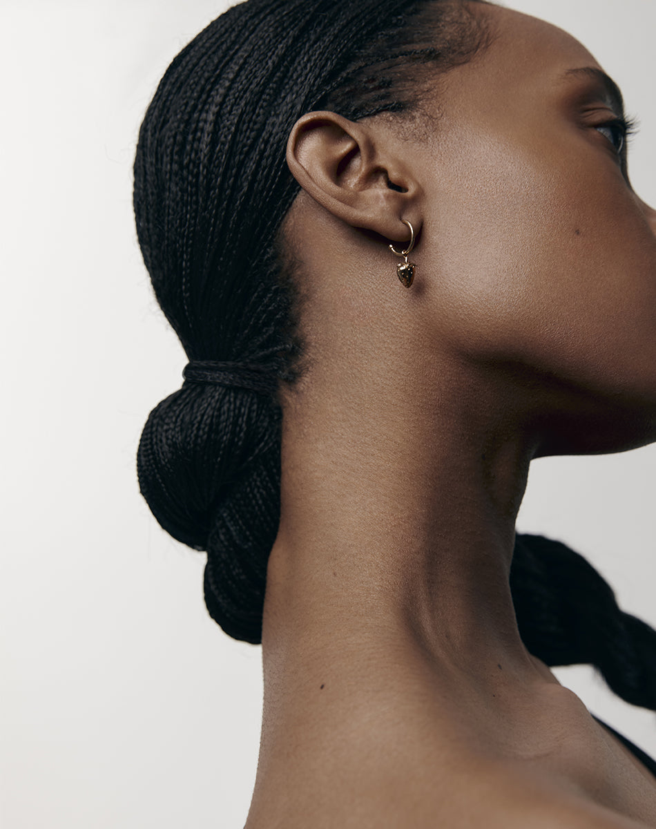 Strawberry Signature Hoops | 23k Gold Plated