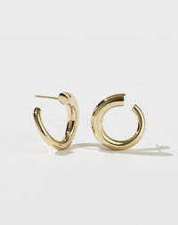 Wave Earrings Medium | 9ct Yellow Gold