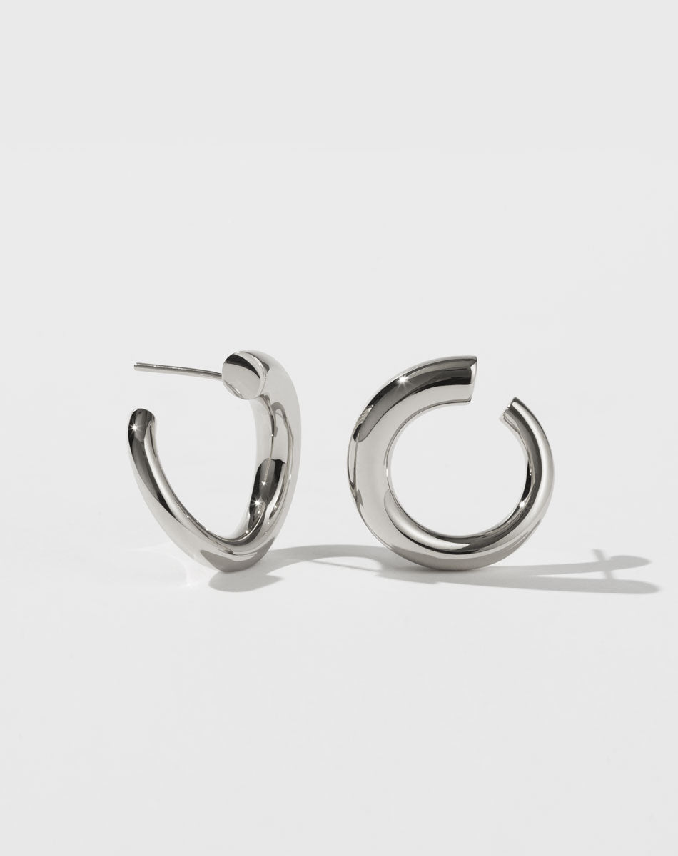Wave Earrings Medium | Sterling Silver