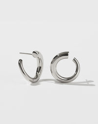 Wave Earrings Medium | Sterling Silver
