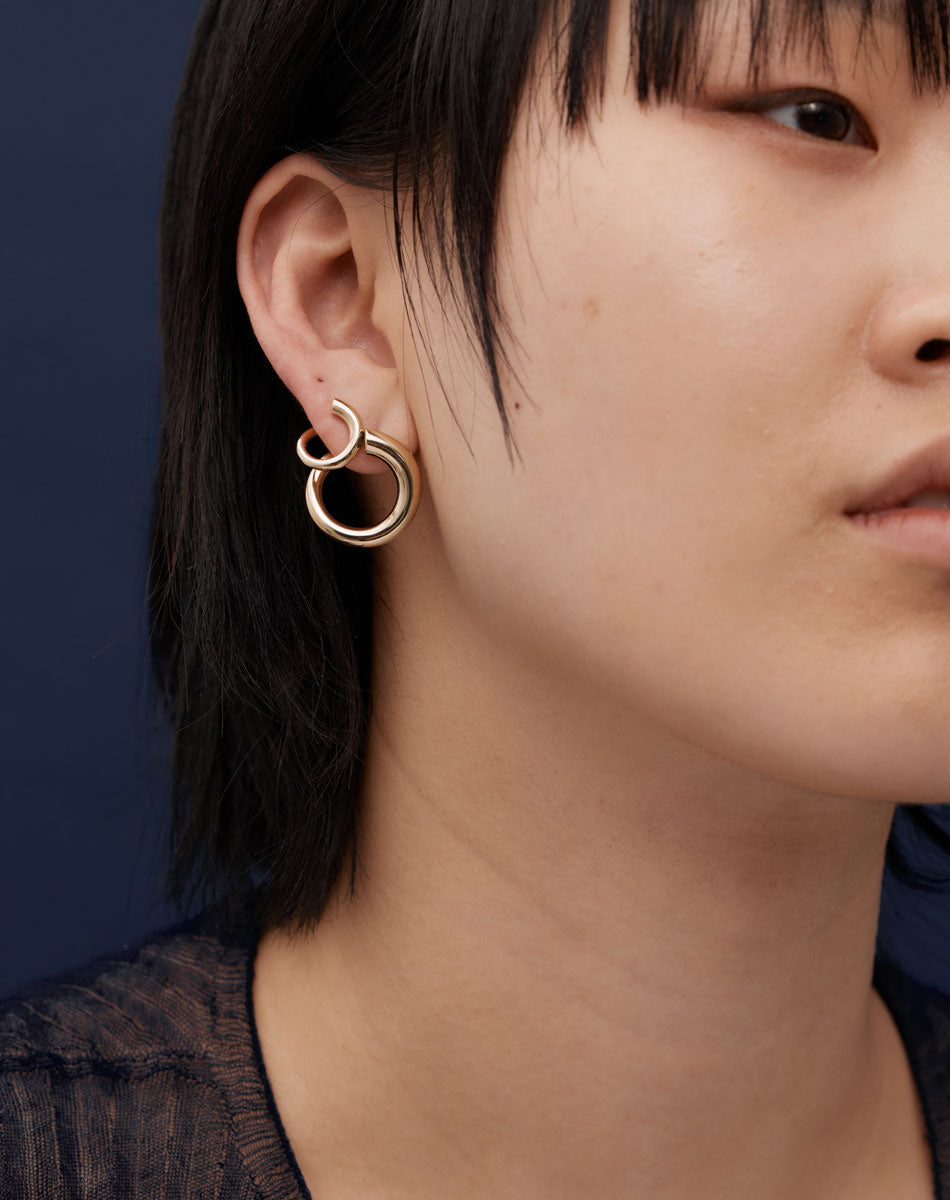 Wave Earrings Small | 9ct Yellow Gold