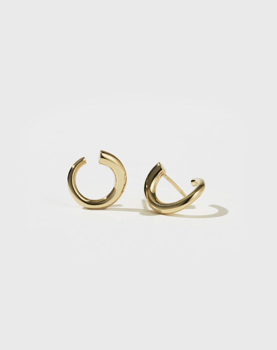 Wave Earrings Small | 9ct Yellow Gold