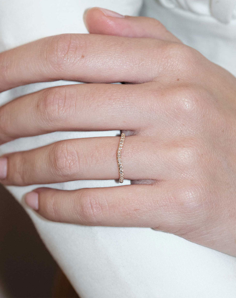Amelie Band Pave | 9ct Yellow Gold