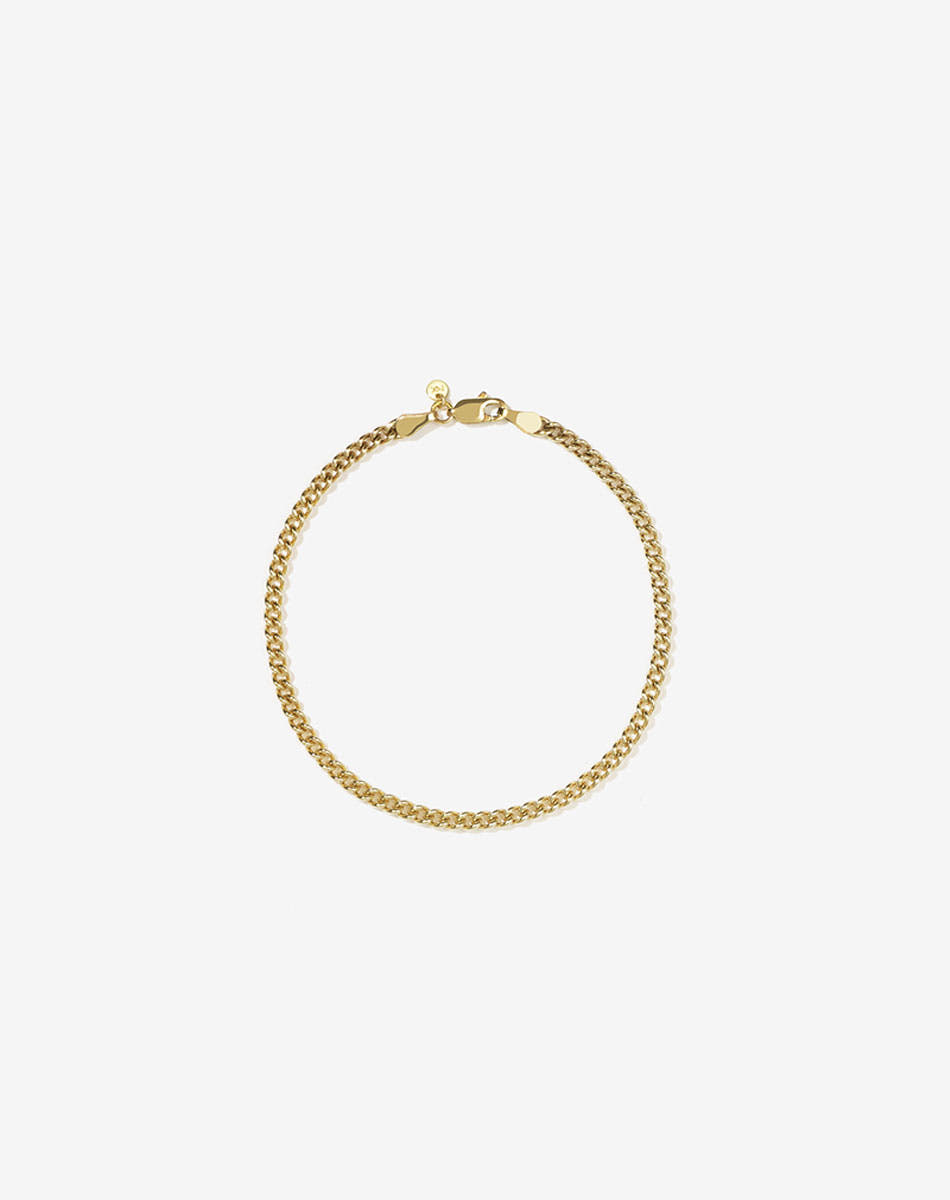 Curb Chain Bracelet | 23k Gold Plated