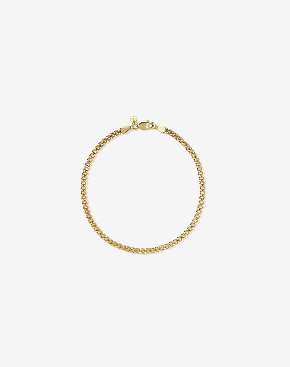 Curb Chain Bracelet | 23k Gold Plated