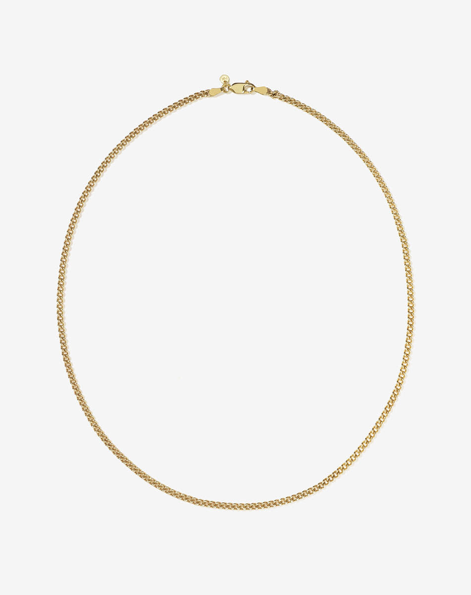 Curb Chain Necklace | 23k Gold Plated